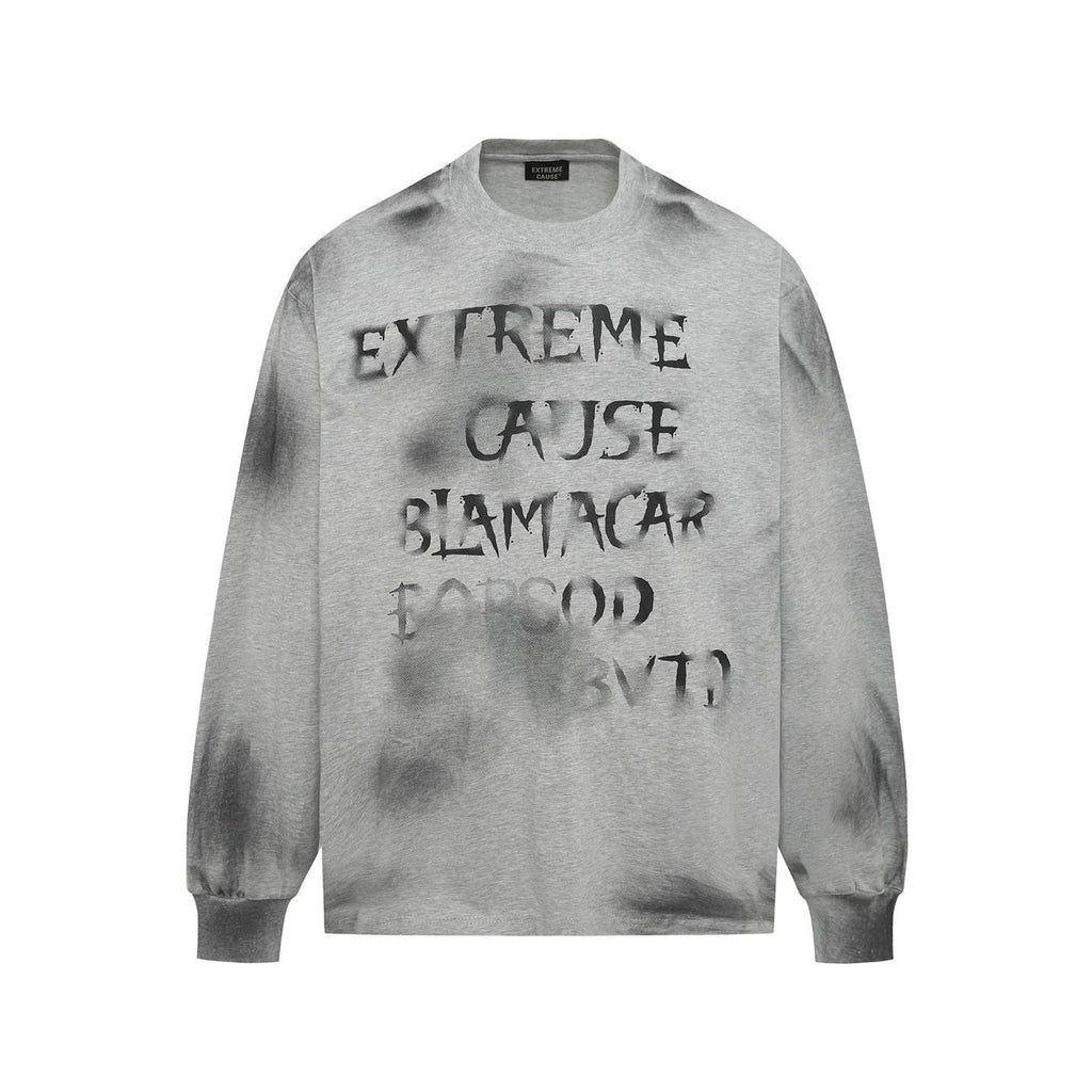 Spray painted vintage letter hoodies for men and women