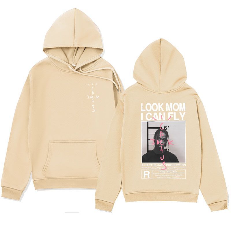 Spring and Autumn Plush Cross border Men's JACK Series Hoodies LOOK MOMICAN FLY Hoodies Hoodies