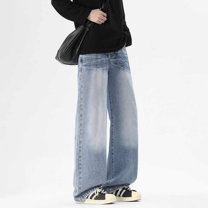 Gradient Washed Denim Trousers Men's