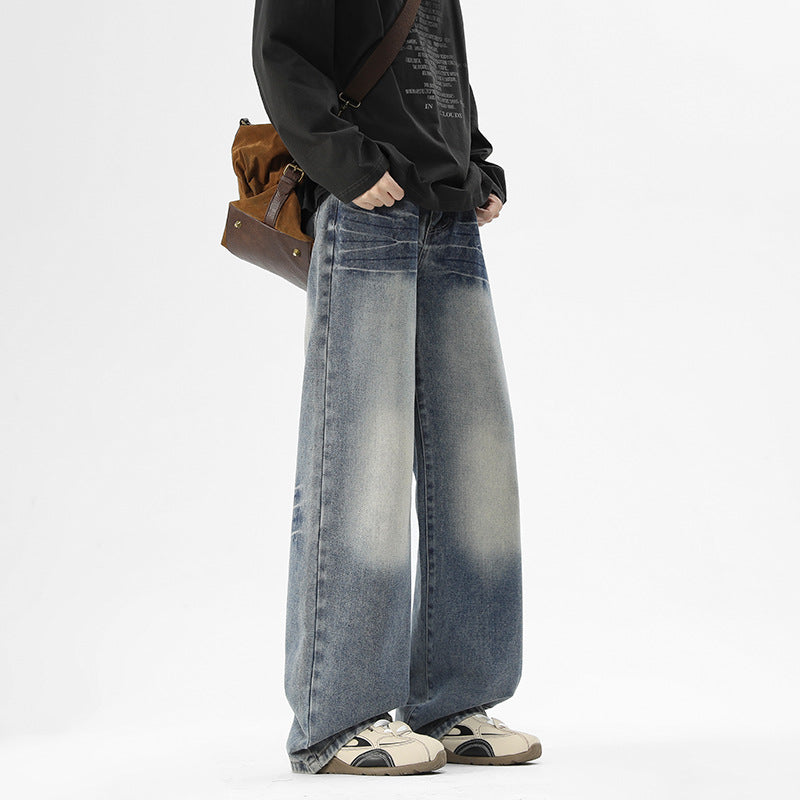 Gradient Washed Denim Trousers Men's