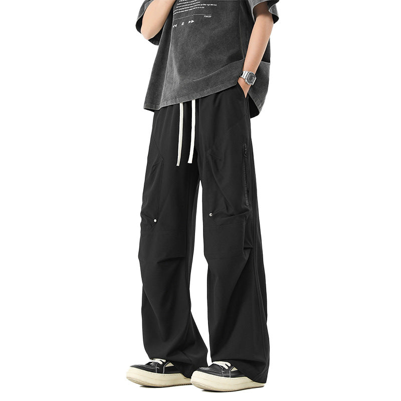 Loose Straight Trousers Long Pants