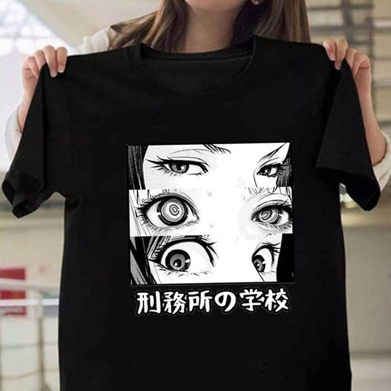 Prison School T-Shirt Lolita Comic T-Shirt Short Sleeve
