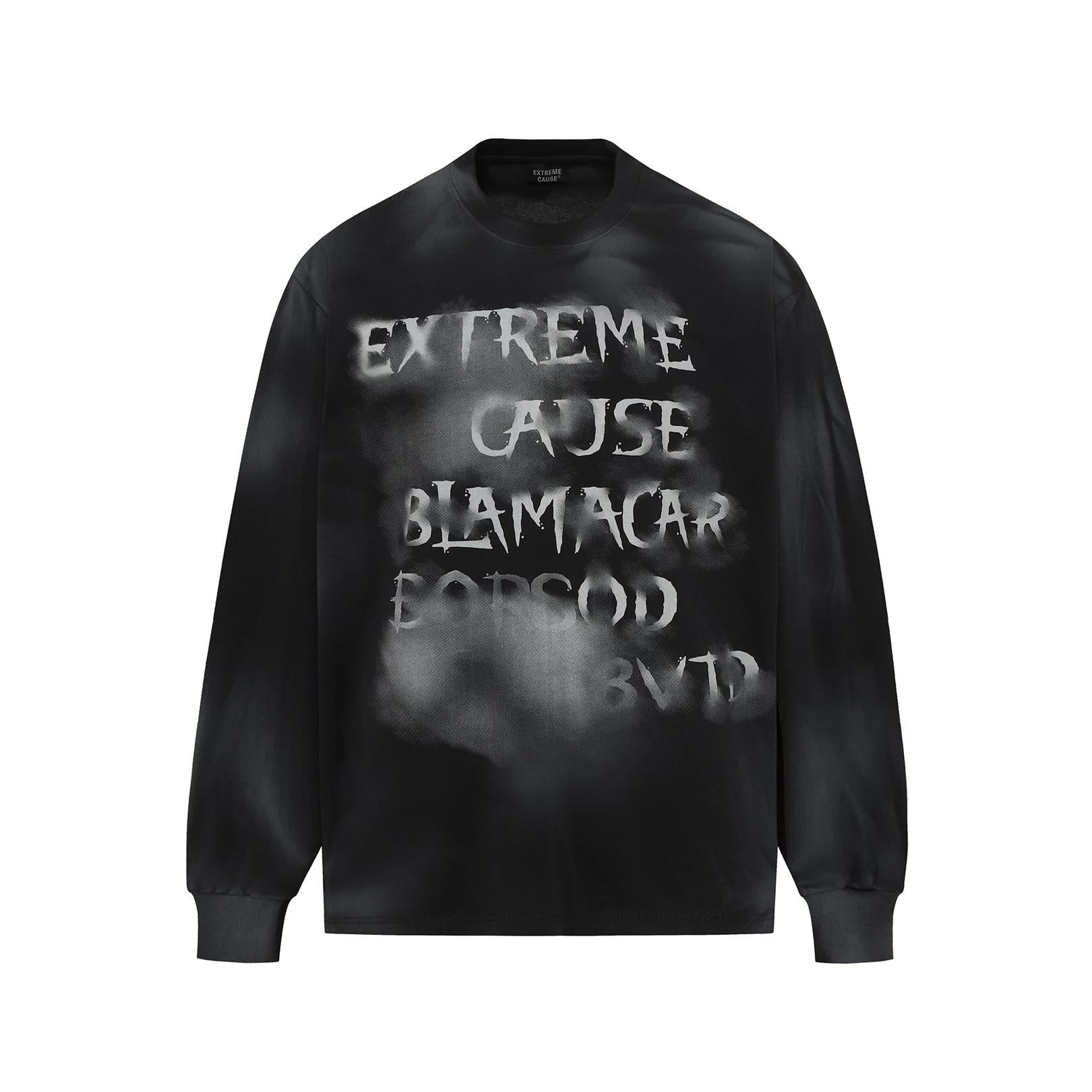 Spray painted vintage letter hoodies for men and women
