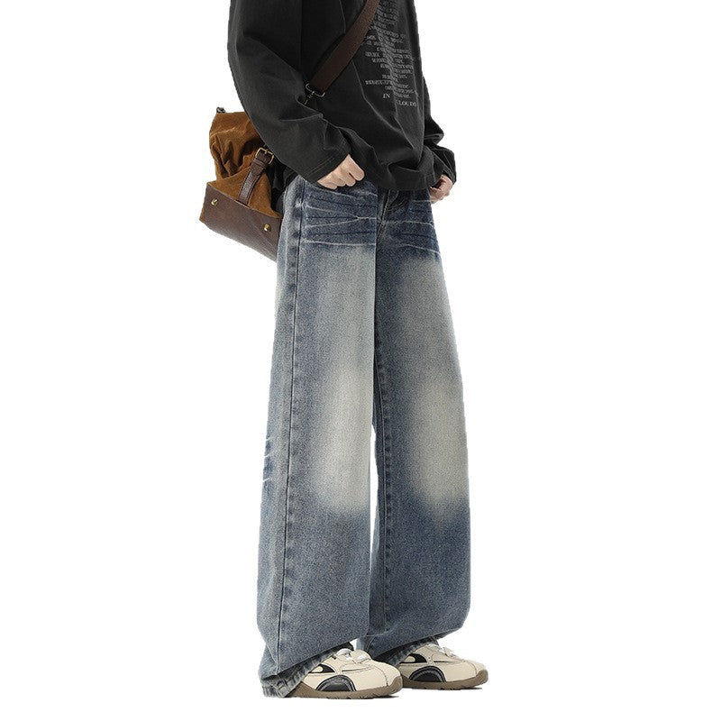 Gradient Washed Denim Trousers Men's