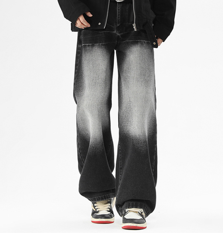 Gradient Washed Denim Trousers Men's