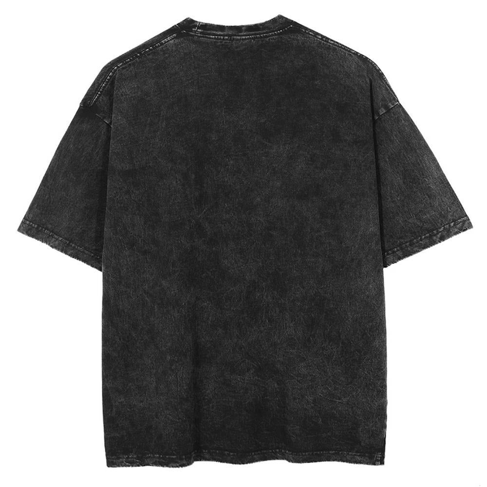 Anime Naruto Pattern T-shirt Harajuku Washed T-shirt